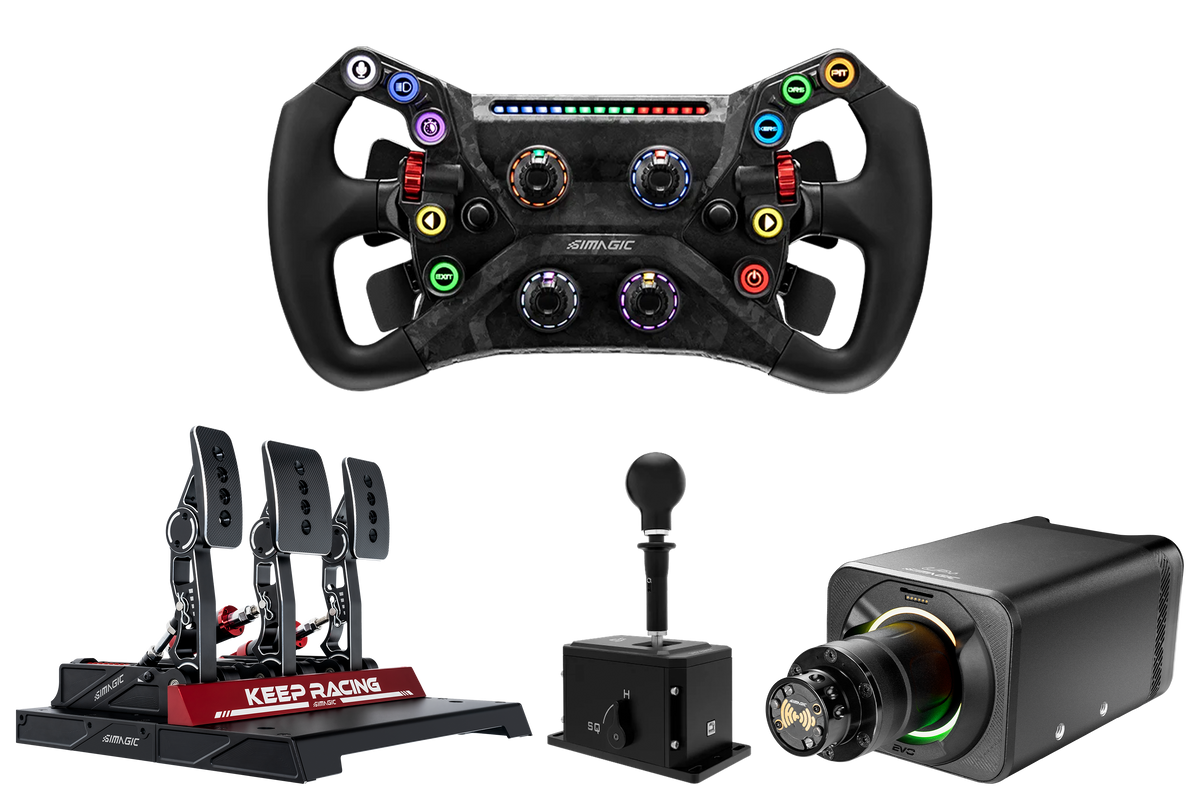 g29 pedal disassembly Simagic Alpha EVO Pro 18Nm Wheel Base, GT NEO Steering Wheel P1000 Pedal Set and Shifter Bundle