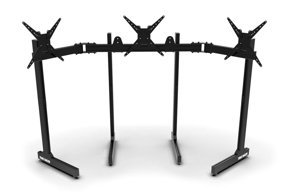 Freestanding Triple (3) Monitor Stand with Extra Leg Supports - Suppor
