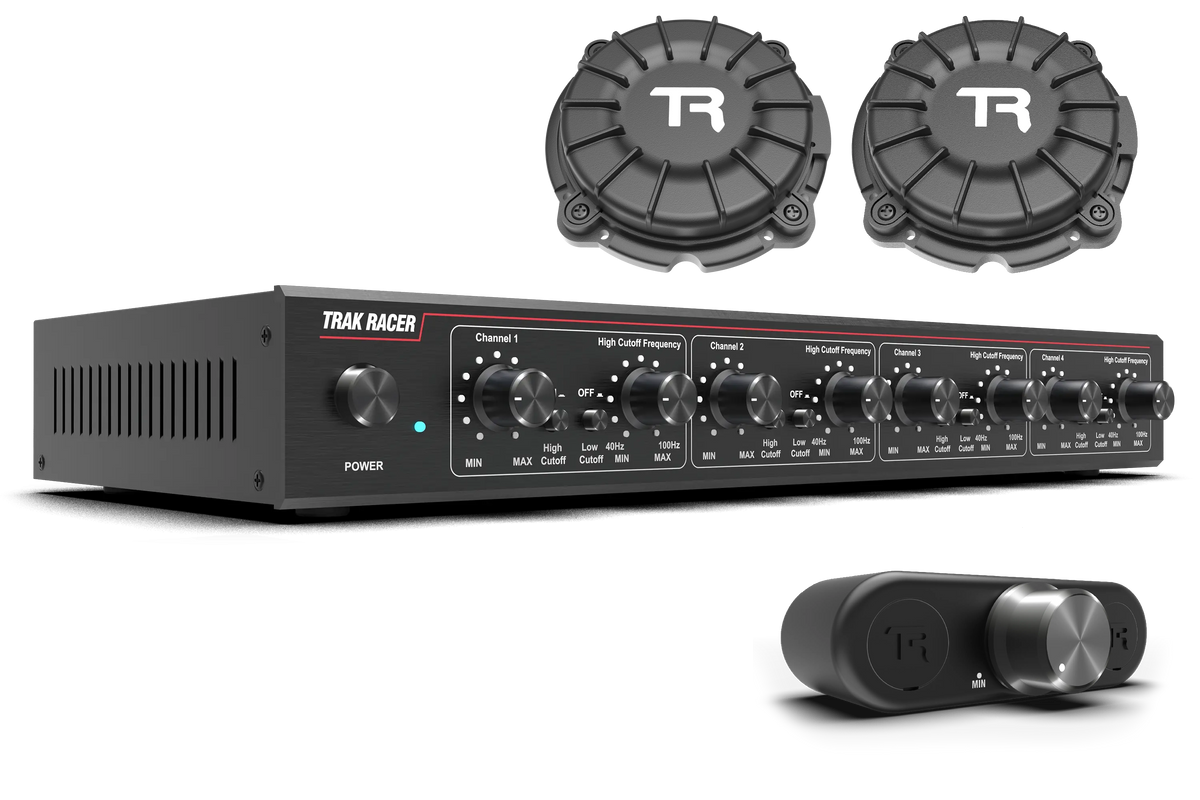 Trak Racer 4CH 40W Low-Frequency Class-D Amplifier with 2 Bass Shakers
