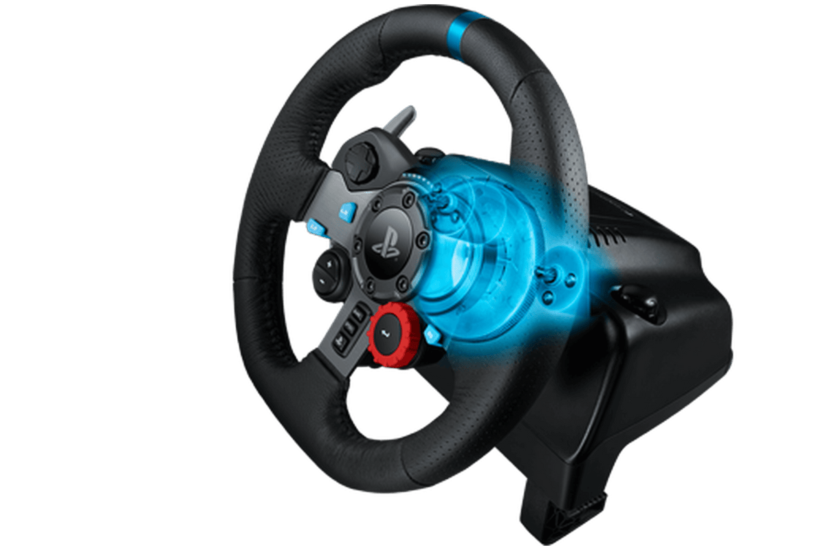 Volante Logitech G29 Driving Force e Pedais com Force Feedback para PS5, PS4,  PS3 e PC em 2023