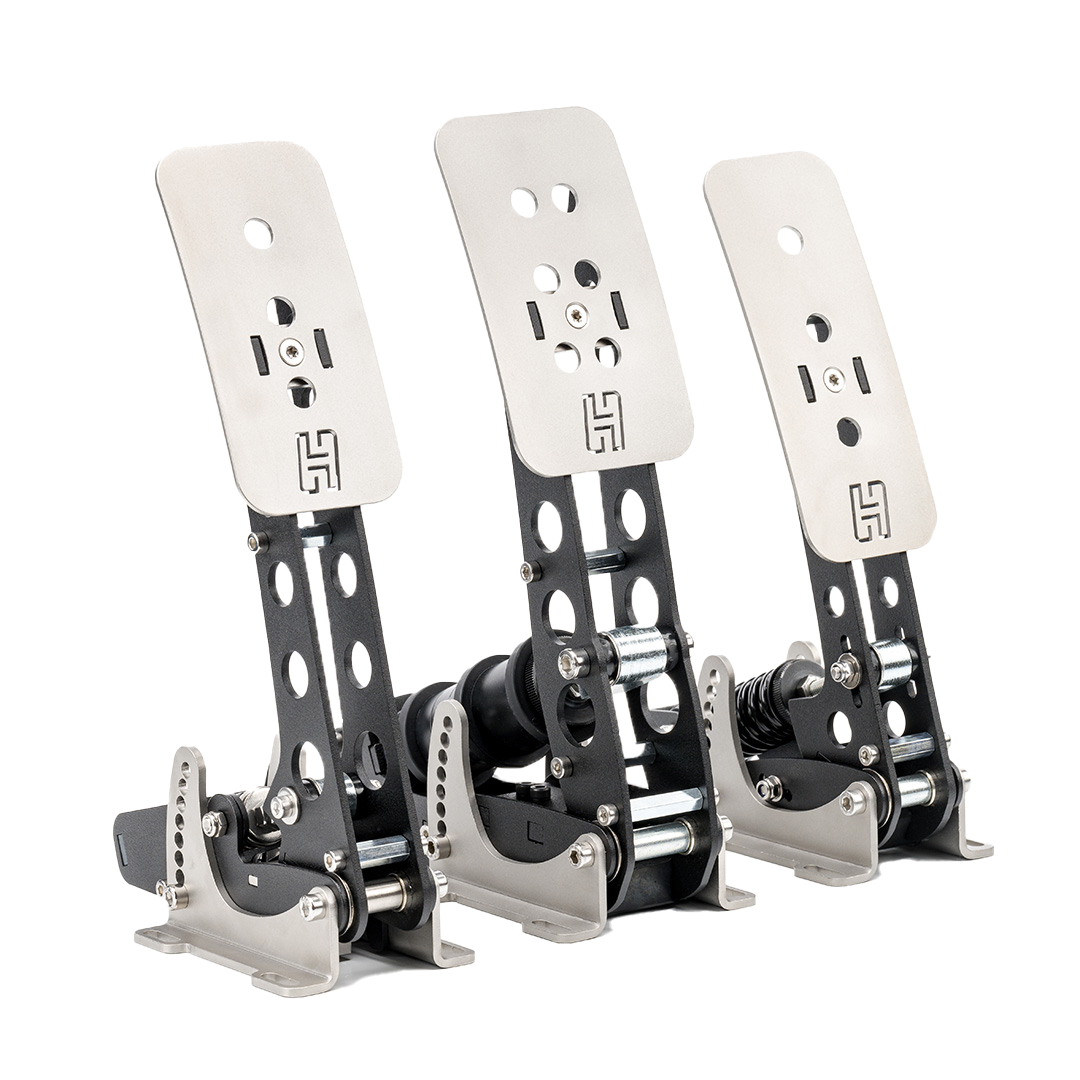 Heusinkveld Sprint 3-Pedal Set (Black) – Professional Sim Racing Brake, Throttle & Clutch