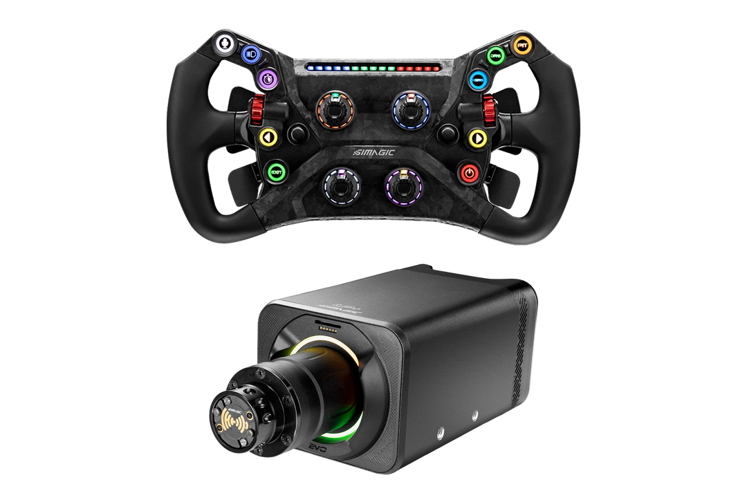 Simagic evo pro 18nm 新品近い Simagic Alpha EVO Pro 18Nm Wheel Base & GT NEO Steering Wheel Bundle
