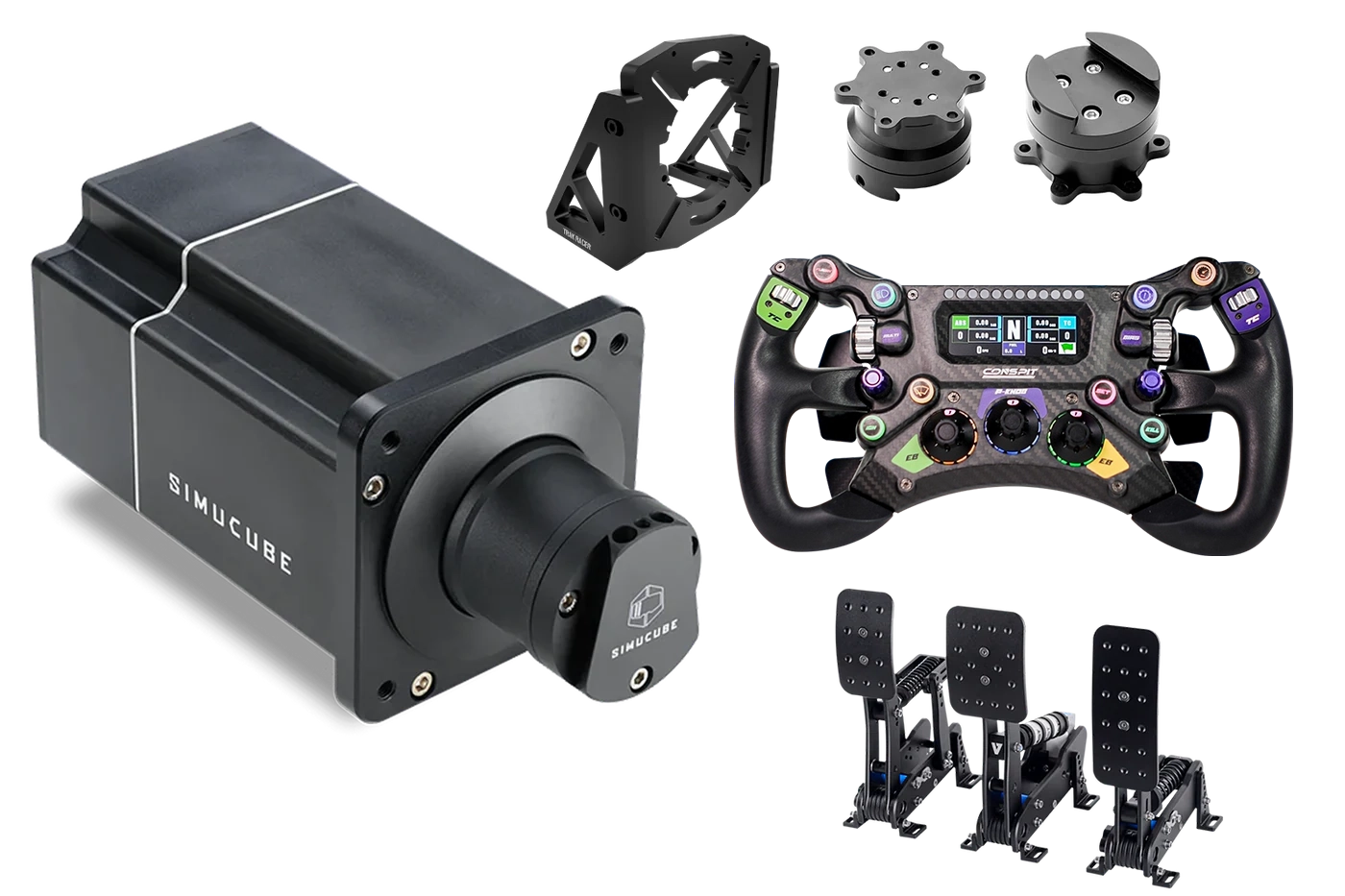 car simulator wheel and pedals Bundle