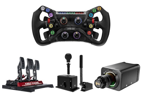 Simagic Alpha EVO Pro 18Nm Wheel Base, GT NEO Steering Wheel, 3 Pedal