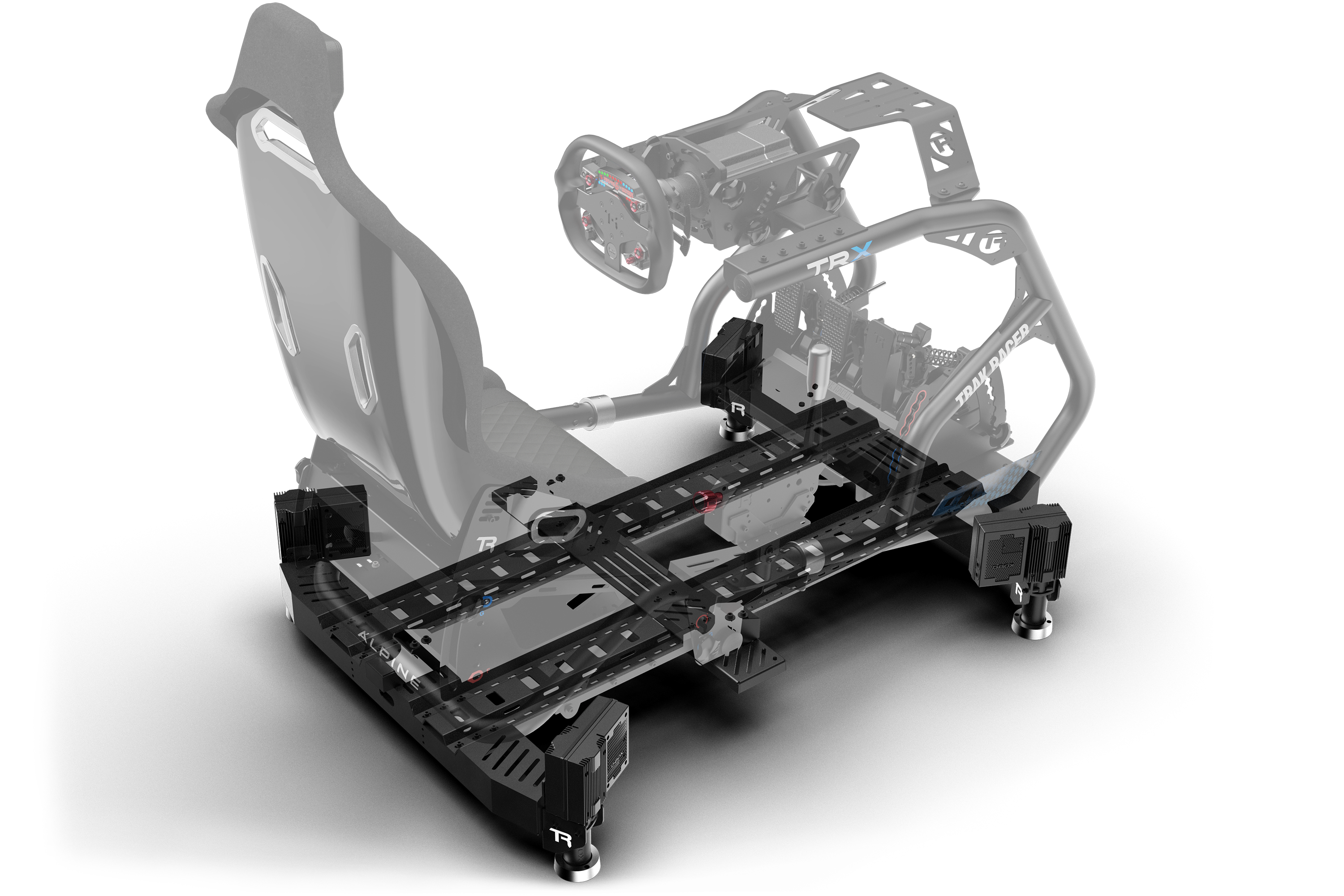 4 D Box Motion System with 4 motors/actuators and Motion Sim Base