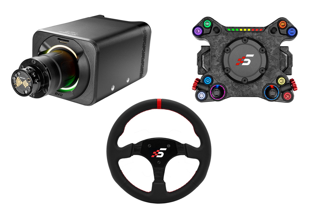 Simagic NEO X Hub with Alpha EVO Pro 18nm Wheel Base and Leather Steer
