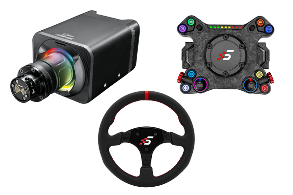 Simagic NEO X Hub with Alpha EVO Sport 9nm Wheel Base and Leather Stee
