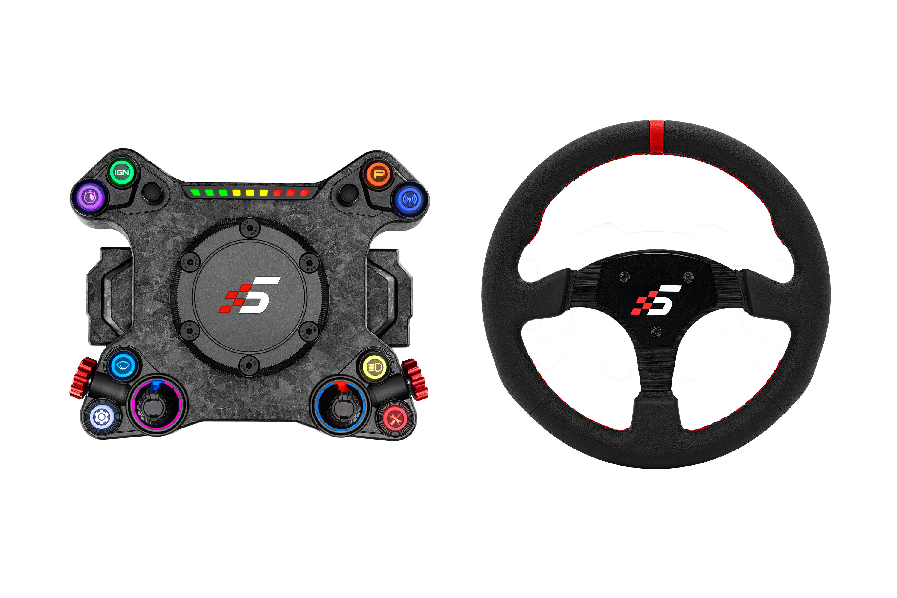 Simagic NEO X Hub with Leather Steering Wheel Simagic NEO X Hub with Leather Steering Wheel