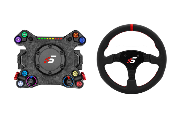 Simagic NEO X Hub with Leather Steering Wheel