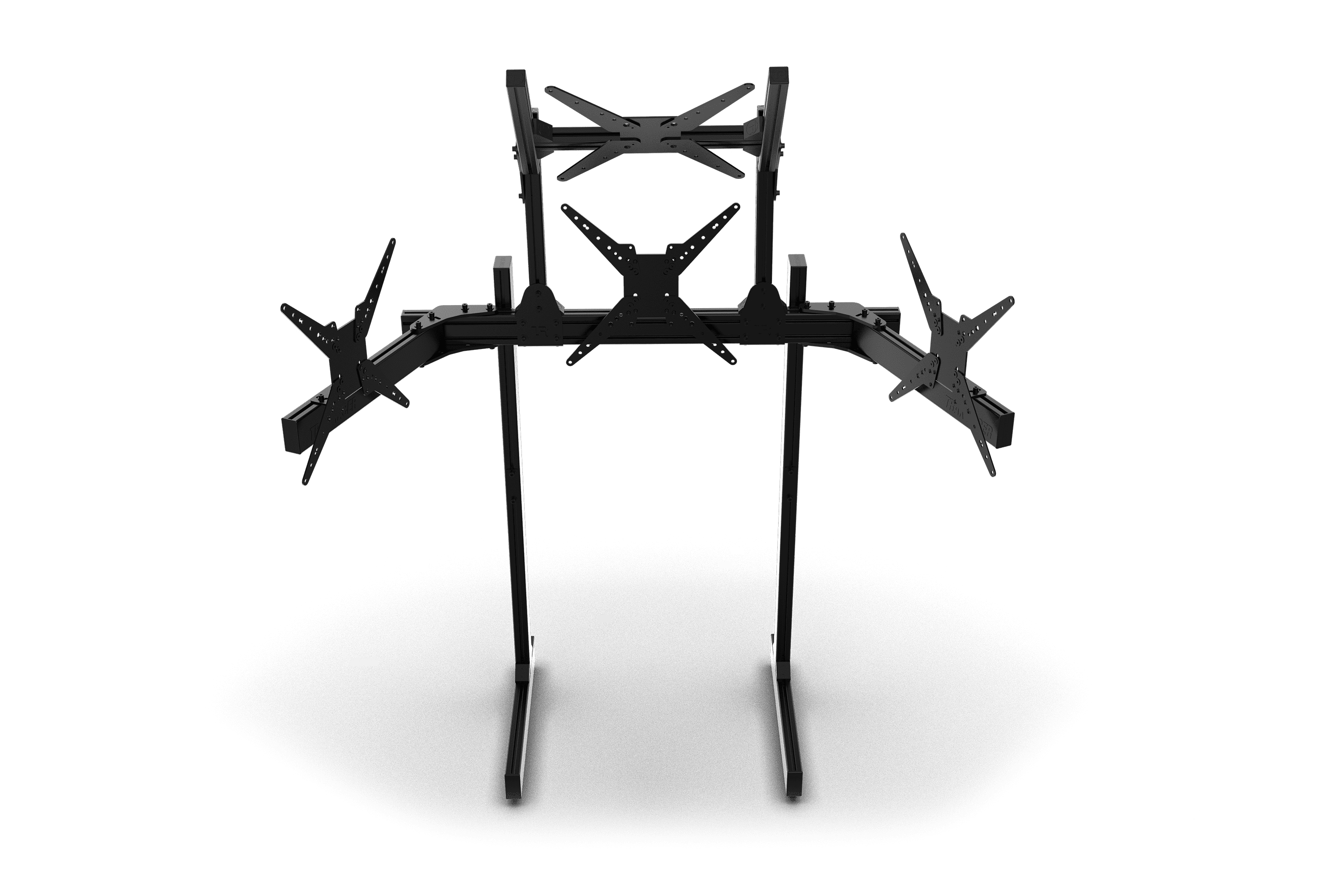 Freestanding Quad Monitor Stand - Supports up to 45