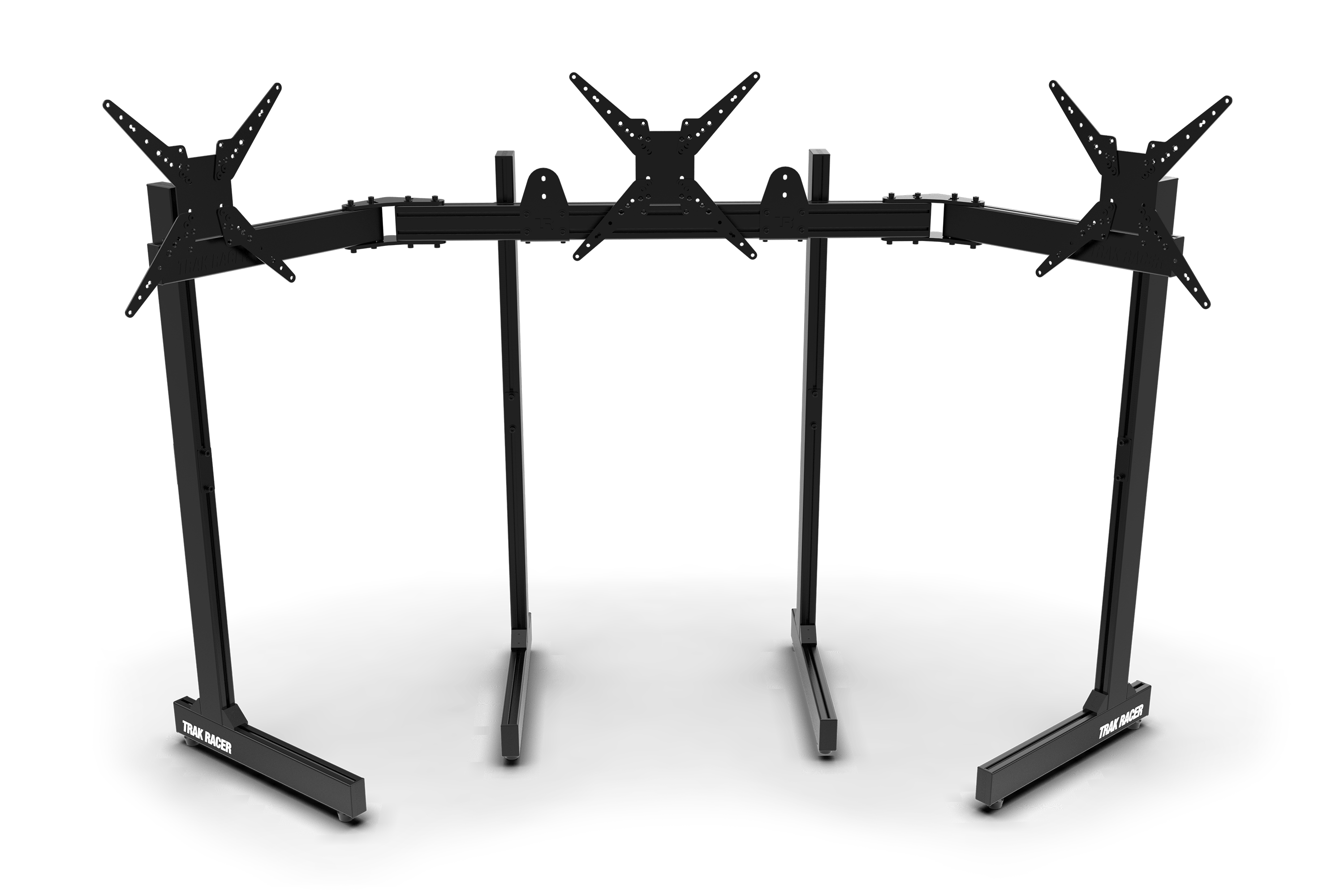 Freestanding Triple (3) Monitor Stand with Extra Leg Supports - Suppor