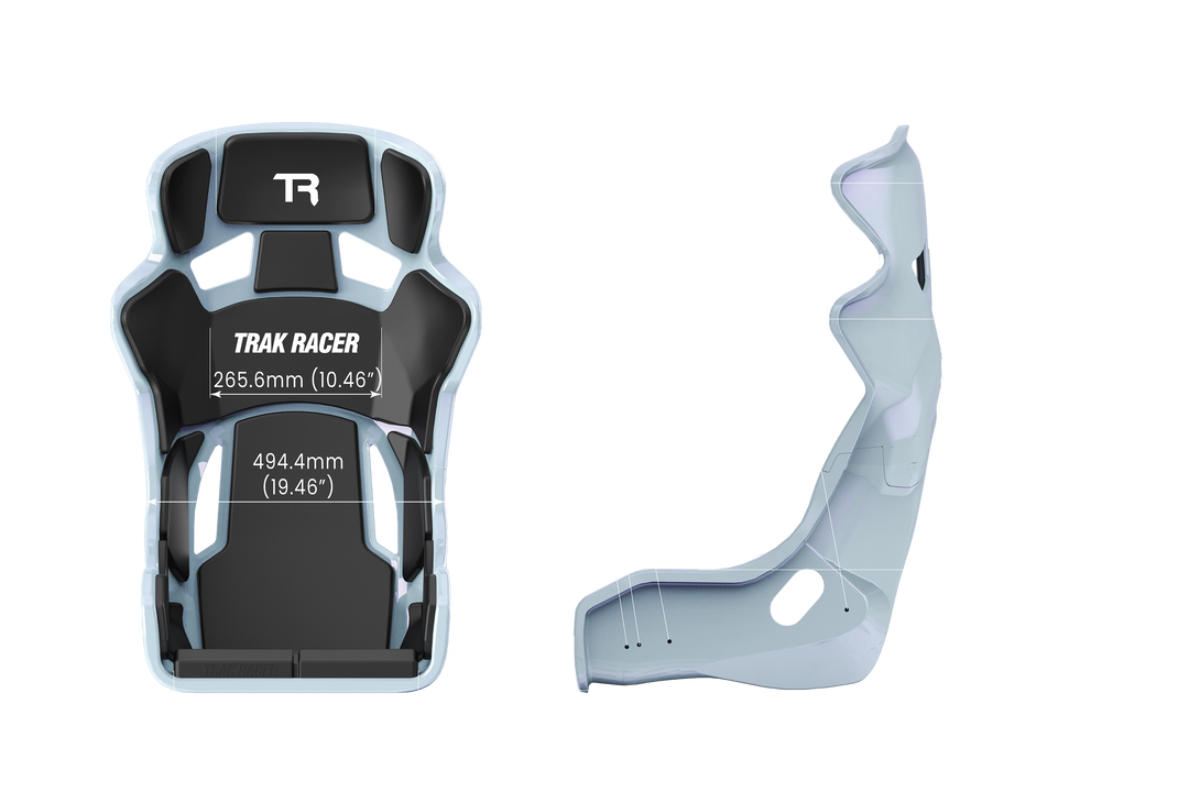 TR Series Fibreglass GT Sim Racing Seat — Pearlescent Colour-Shift Fin
