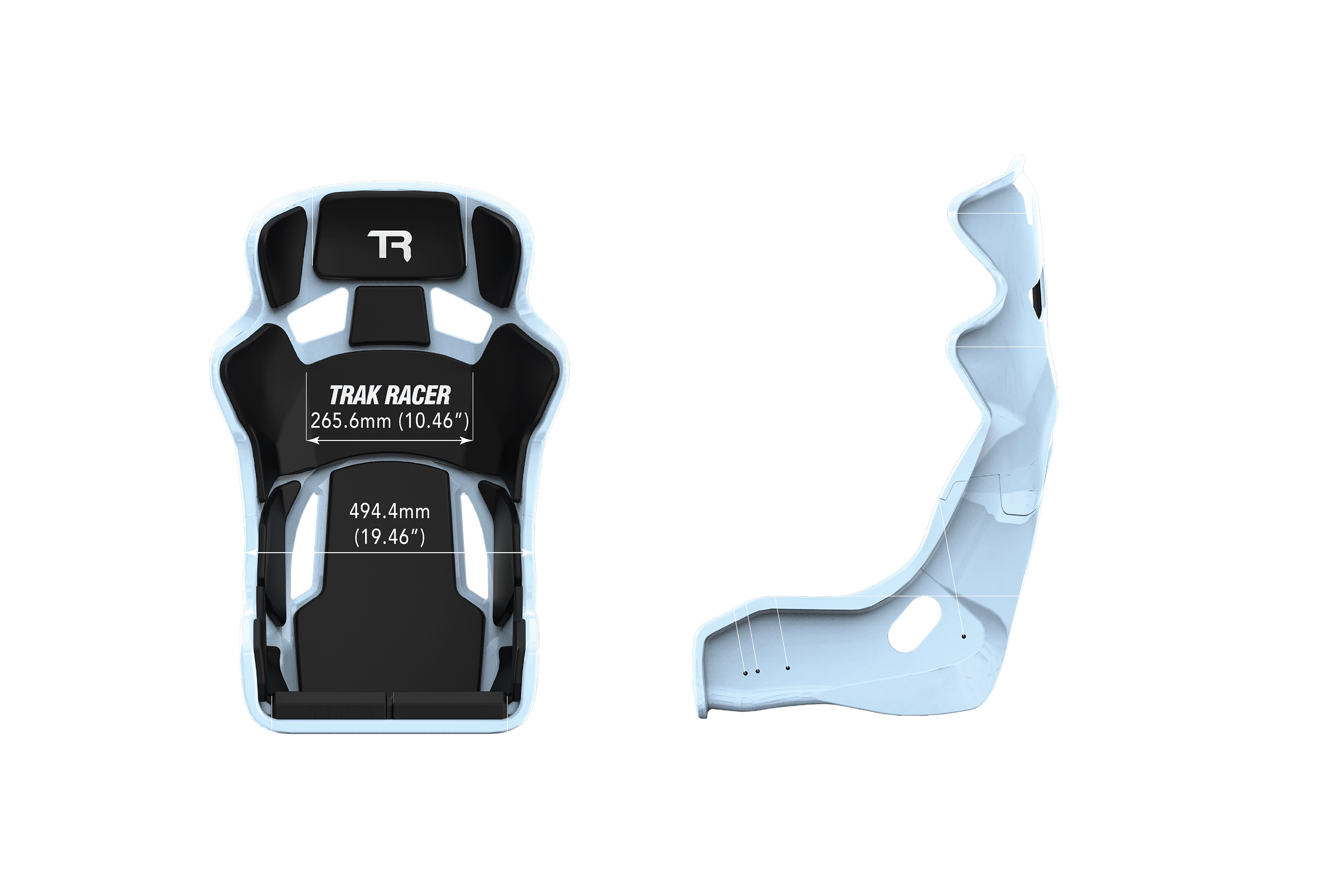 TRS TR Series GT Pro Racing Bucket Seat - Fiberglass Pearlescent Color