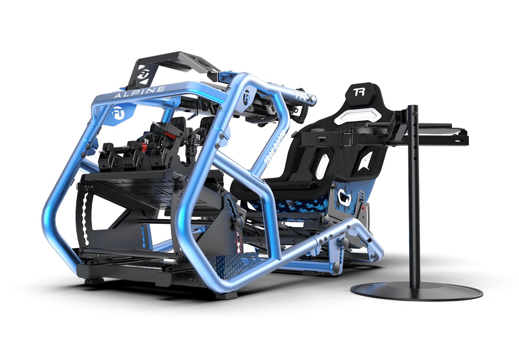 Computer Mouse Fixture Free-Standing Adjustable Keyboard & Mouse Tray for Sim Racing & Flight
