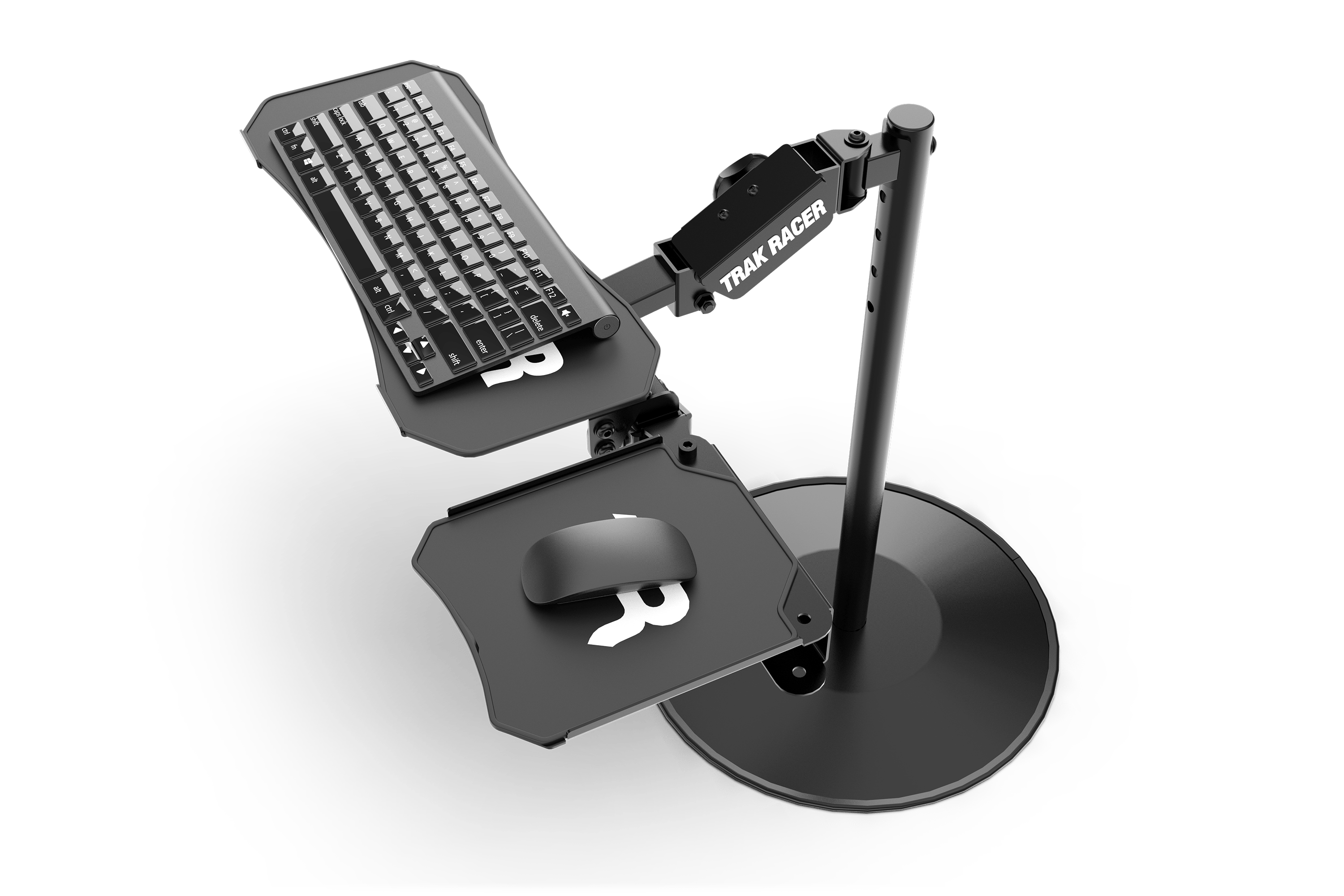 Keyboard Monitor Mouse Box Free-Standing Adjustable Keyboard & Mouse Tray for Sim Racing & Flight