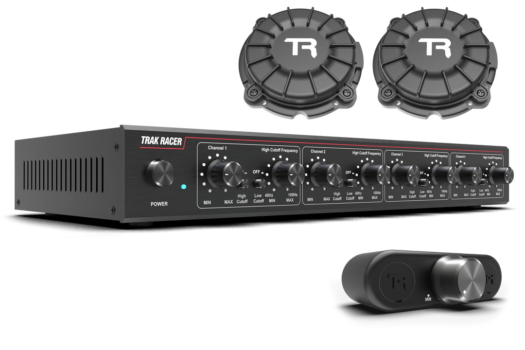 Trak Racer 40W 4-Channel Class-D Amplifier with 2 x 10W Bass Shakers &