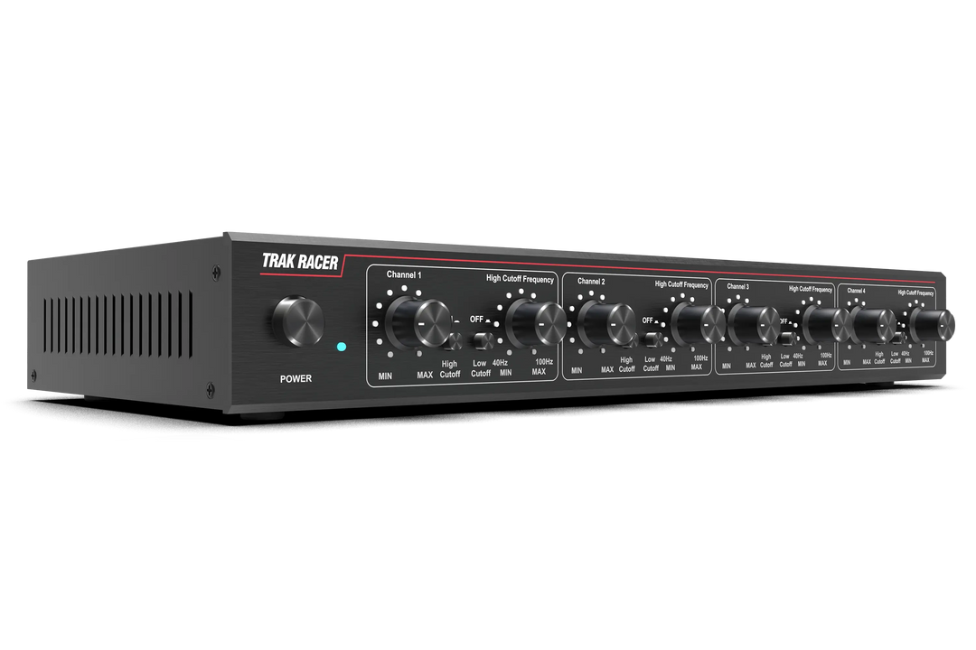 Trak Racer 4CH 40W Low-Frequency Class-D Amplifier with 2 Bass Shakers Trak Racer 4CH 40W Low-Frequency Class-D Amplifier with 2 Bass Shakers