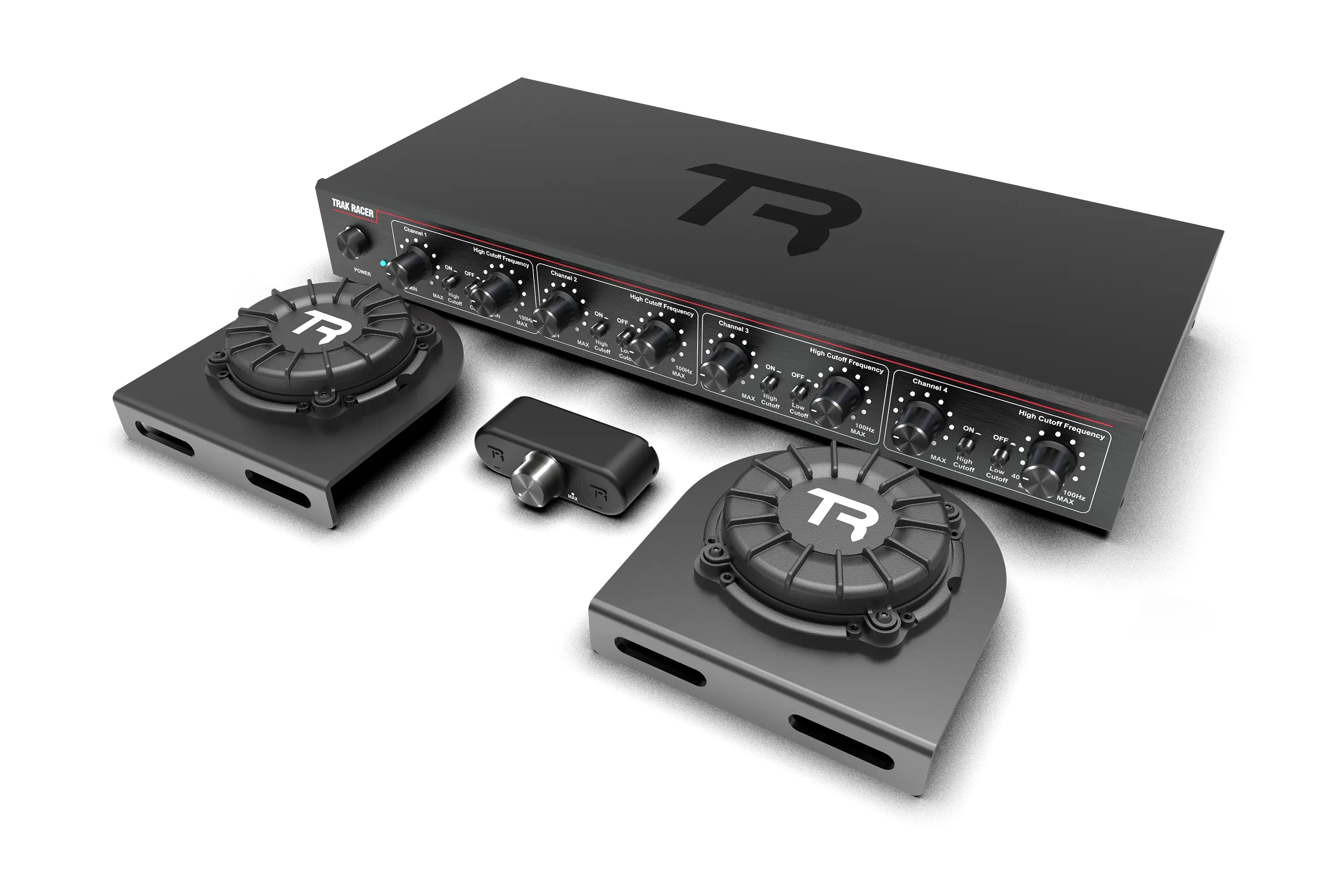 Trak Racer 40W 4-Channel Class-D Amplifier with 2 x 10W Bass Shakers &