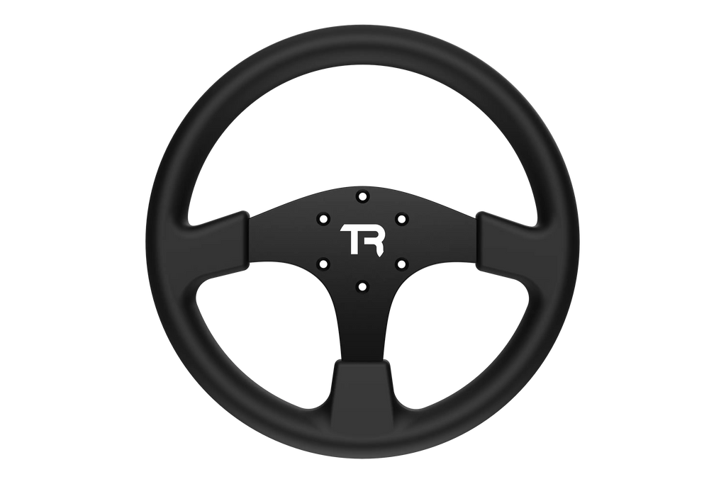 Trak Racer Steering Wheels • 330mm/13" Round Sim Racing Wheel – Aluminium with Durable Silicon Hand Grips