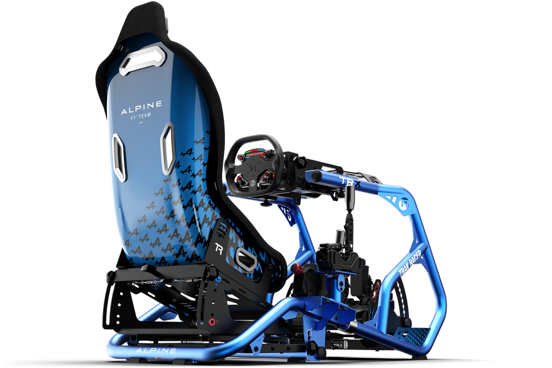 TRAK RACER TRX シミュレーションレーシングシート Formula/GT Hybrid Sim Racing Seat — BWT Alpine Formula One™ Team Editi