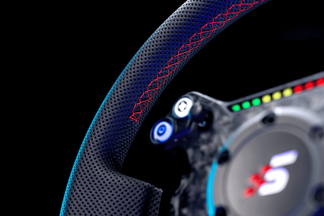 Simagic NEO X Hub with Leather Steering Wheel