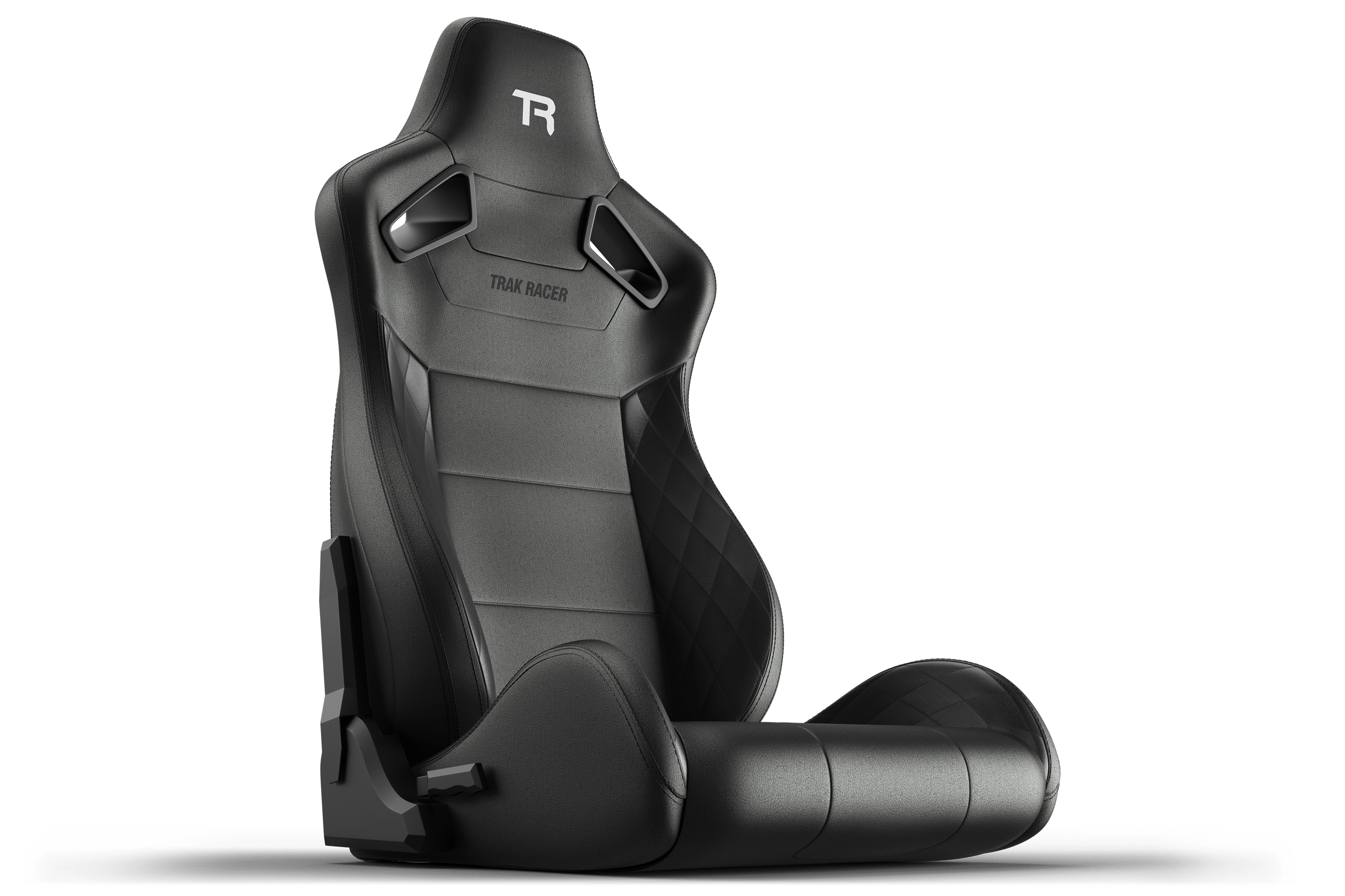 Recliner Sim Racing Seat — Premium Diamond-Stitched Leather-Style Fini